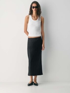 Aritzia Babaton Slip Satin Maxi Skirt
